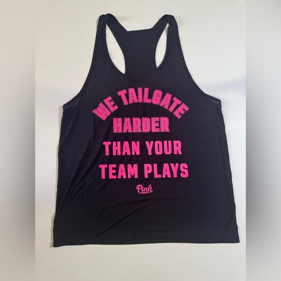 Victoria's Secret 2015 Black Top with Pink Lettering | Size M - Picture 1 of 4